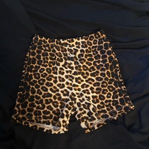 cheetah print biker shorts